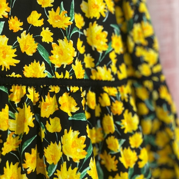 Anthropologie / Maeve Poplin Sunflower Babydoll Dress - Picture 12 of 15